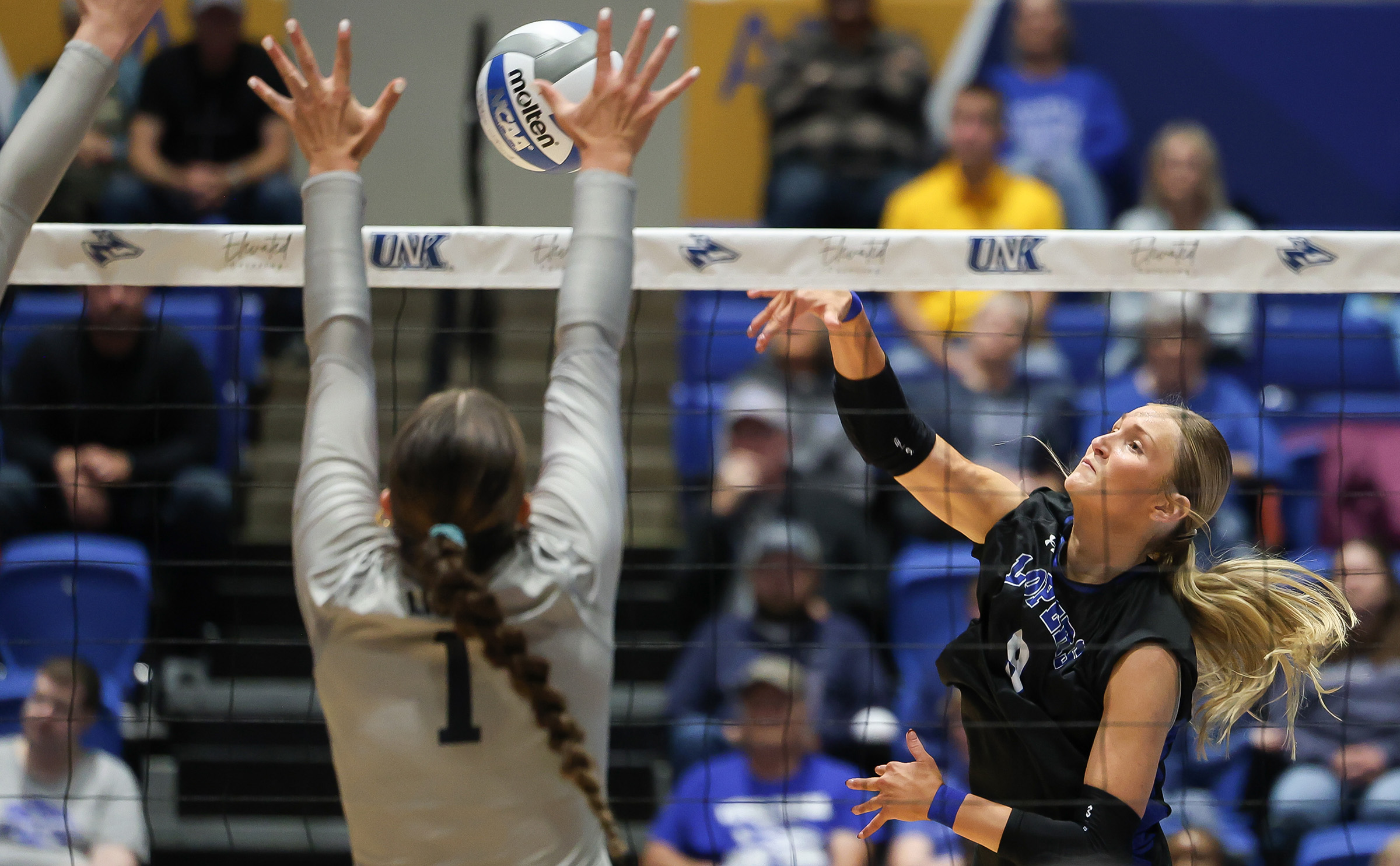 Grace Schmedding competes for UNK volleyball.