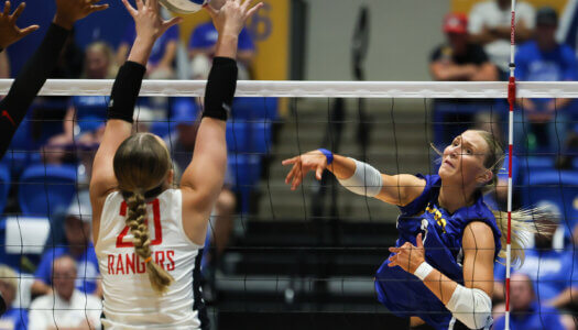 Grace Schmedding competes for UNK volleyball.