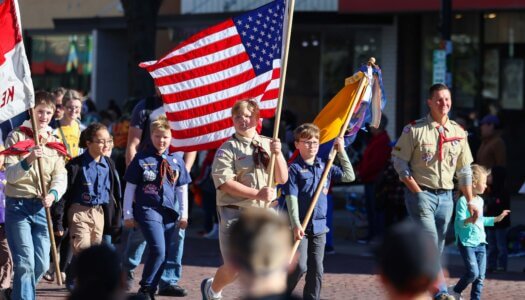The Kearney Boy Scouts walk in the parade.