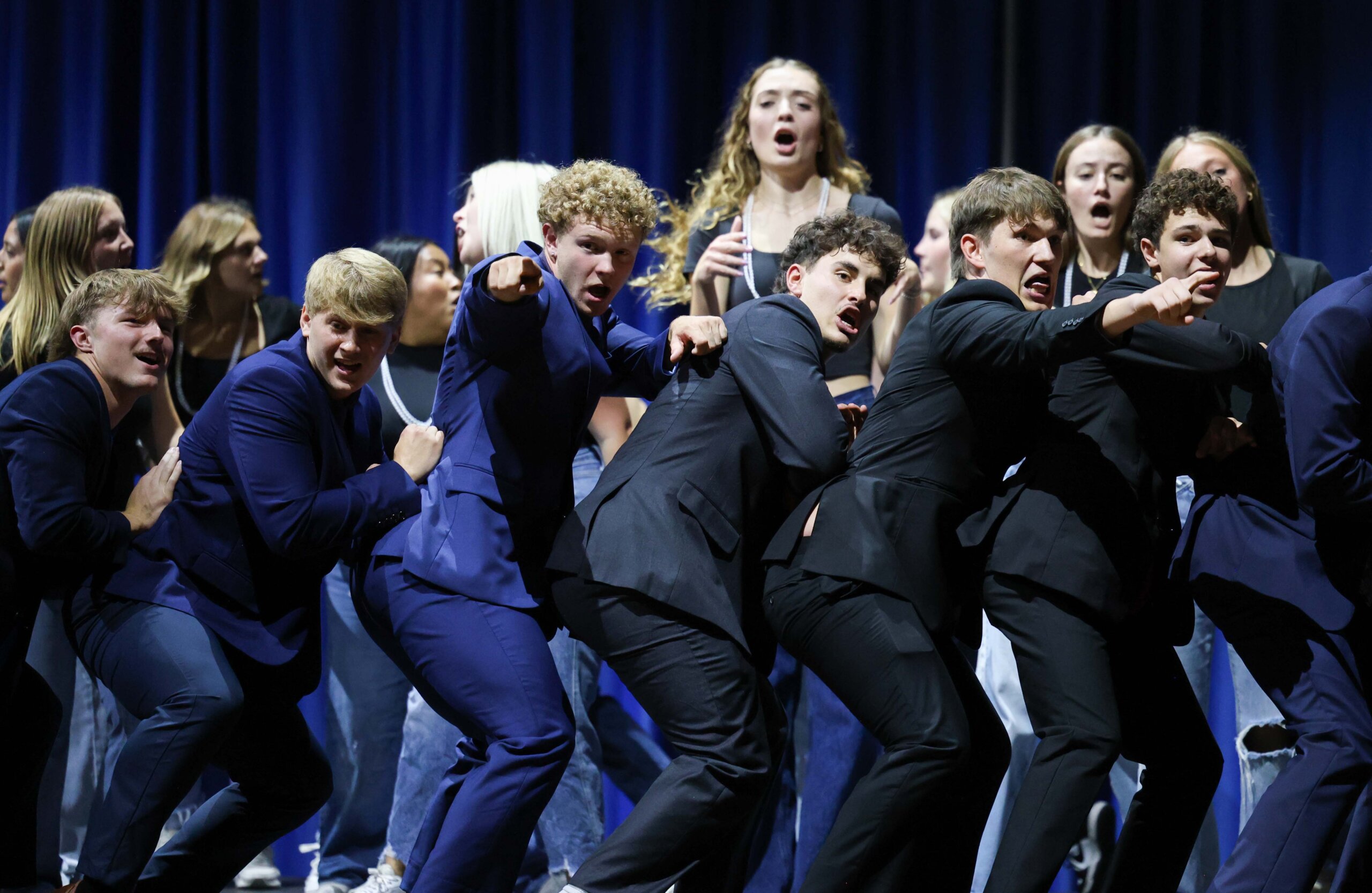 Students preform a routine at Lip Sync.